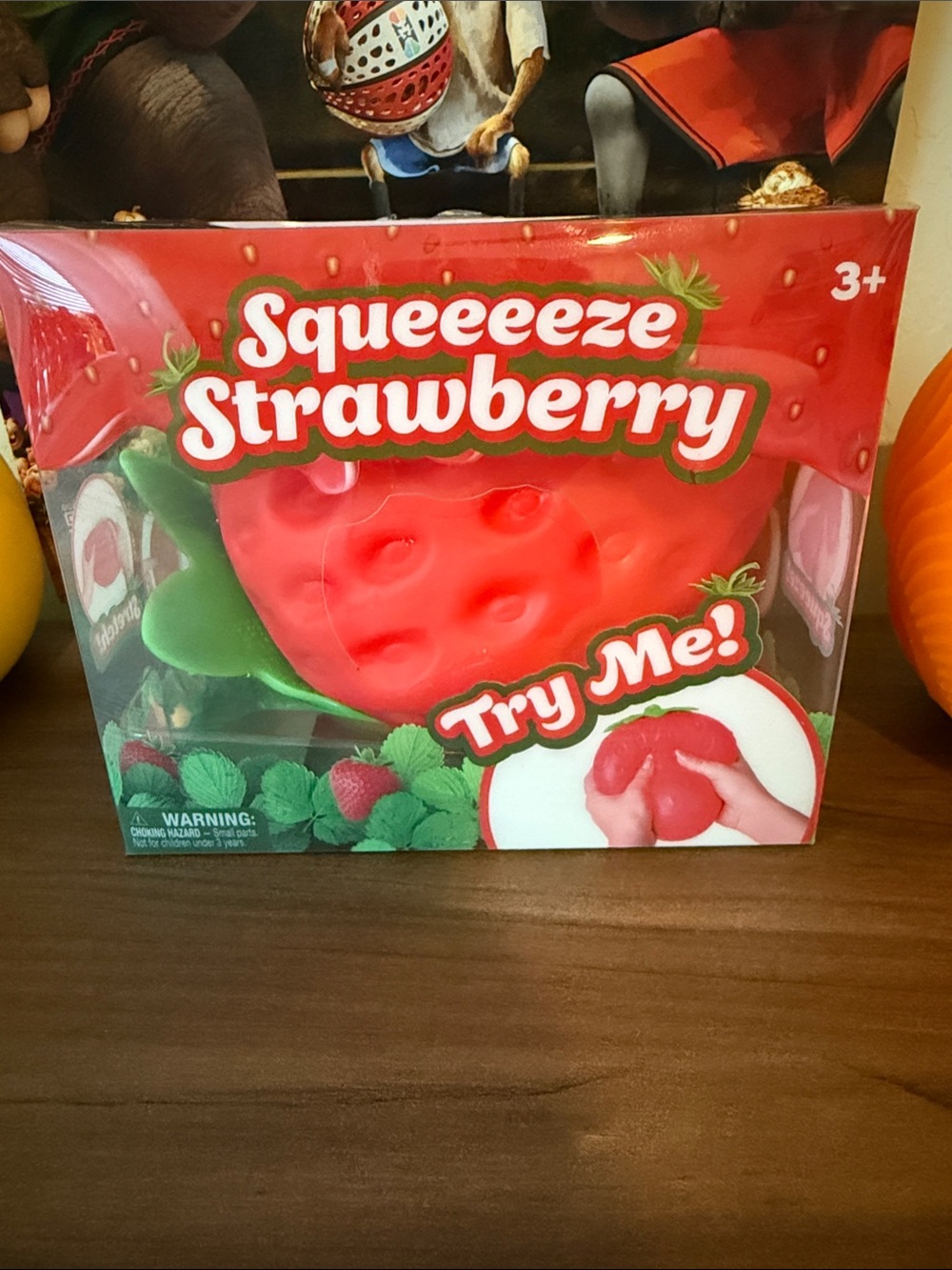 Squeeeeeze Strawberry Red Stress Relief Toy - Try Me